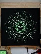Load image into Gallery viewer, *SOLD* Sun Dude Mandala - Glow Acrylic on Canvas Original
