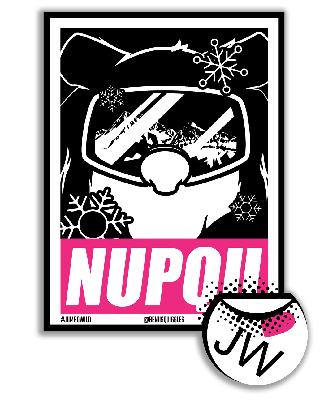 Nupqu Bear Vinyl Sticker